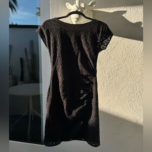 DKNYC Black Midi Lace Dress